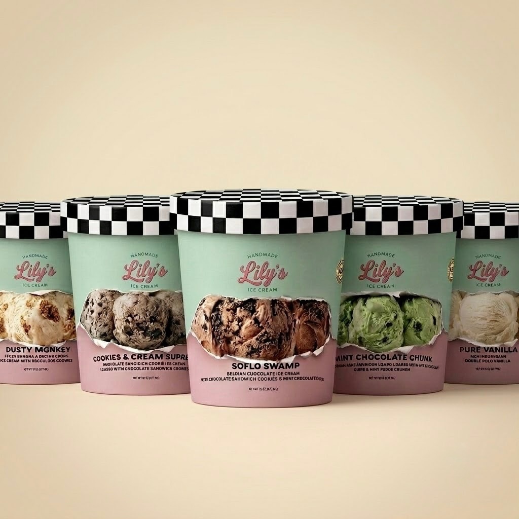 Custom branded ice cream pints